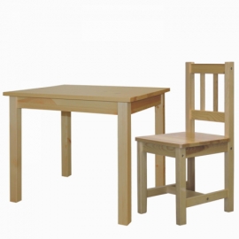 Dětská židlička ke stolku dřevěná masiv borovice 8866 