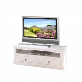 Komoda skříňka pod televizi TV stolek masiv borovice bílá Provence 3 