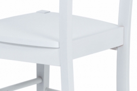 Jídelní židle celodřevěná, bílá AUC-004 WT