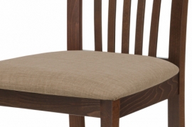 Jídelní židle, ořech, potah béžový BC-3950 WAL