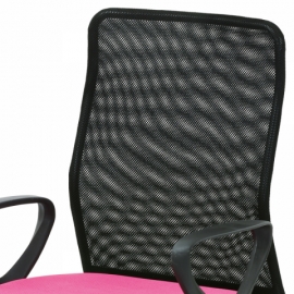 Kancelářská židle, látka MESH růžová / černá, plyn.píst KA-B047 PINK