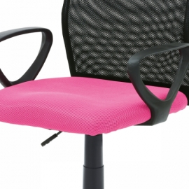Kancelářská židle, látka MESH růžová / černá, plyn.píst KA-B047 PINK